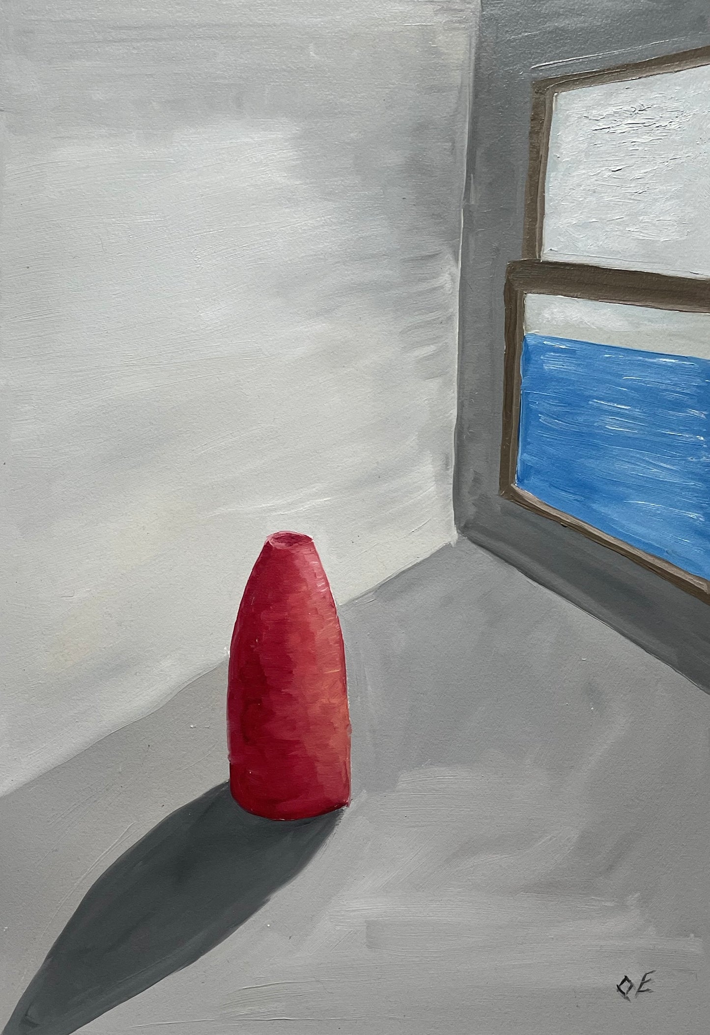 Through the brutalist's bedroom window is the sea, 2021